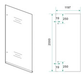 Douchewand Less 120 cm vintage brons glas 8mm glasplaat met nano-coating - 20.3929