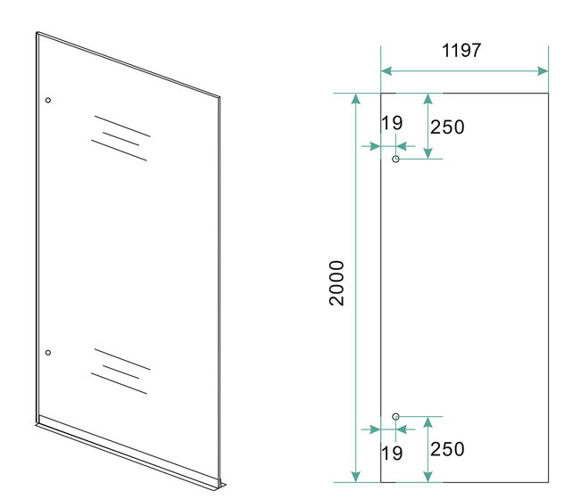 Douchewand Less 120 cm vintage brons glas 8mm glasplaat met nano-coating - 20.3929