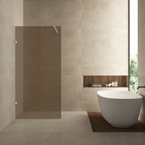 Douchewand Less 100 cm vintage brons glas 8mm glasplaat met nano-coating - 20.3928