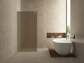 Douchewand Less 90 cm vintage brons glas 8mm glasplaat met nano-coating - 20.3927