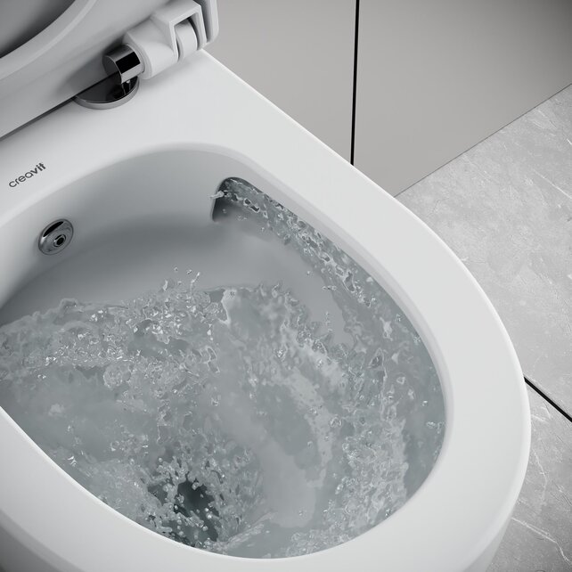 Randloos Hangtoilet Ness met tornado spoeling - Excl. wc-bril