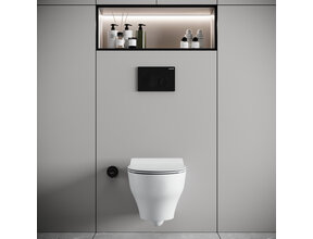 Randloos Hangtoilet Ness Tornado Flush met bidet - Excl. wc-bril