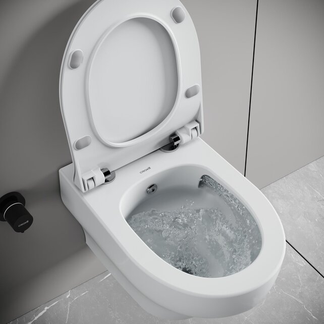 Randloos Hangtoilet Ness Tornado Flush met bidet - Excl. wc-bril
