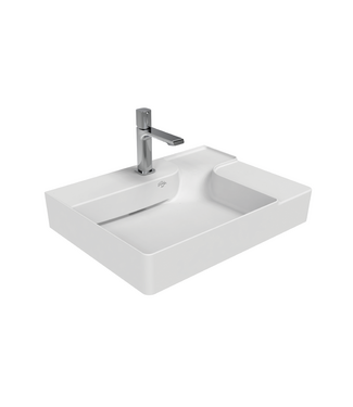 CREAVIT Wastafel RUBY RB063 Mat Wit⎢Creavit Opbouw wasbak 60x45x13cm⎢met kraangat zonder overloop