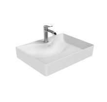Wastafel RUBY RB064 Mat Wit⎢Creavit Opbouw wasbak 60x45x11cm⎢met kraangat zonder overloop