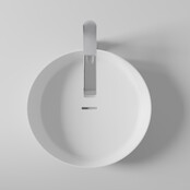 Waskom RUBY Rond RB140 Mat Wit 40x40x10cm⎢Creavit Opbouw wasbak