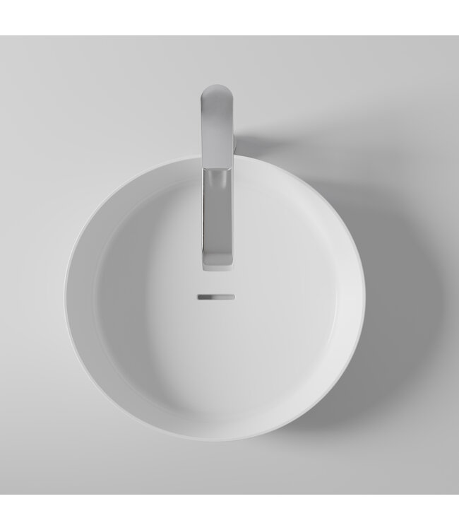 Waskom RUBY Rond RB140 Mat Wit 40x40x10cm⎢Creavit Opbouw wasbak