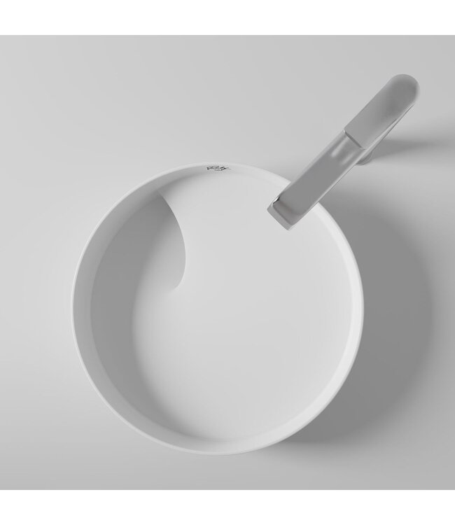 Waskom RUBY Rond RB141 Mat Wit 40x40x11cm⎢Creavit Opbouw wasbak