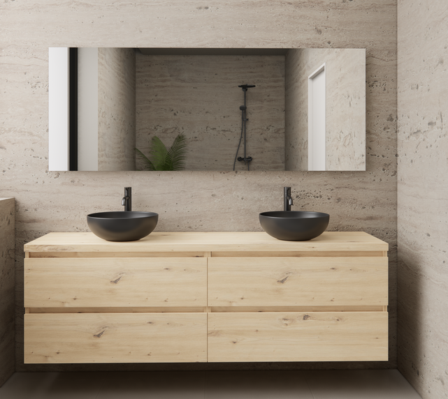 Wastafelonderkasten 160 cm: Luxe & Ruimte voor de Dubbele Wastafel