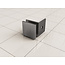 Wiesbaden Less glaskoppelingset gunmetal voor profielloze inloopdouche 2 stuks - 20.6166