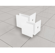 Less glaskoppelingset Mat Wit voor profielloze inloopdouche 2 stuks - 20.6163
