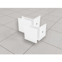Less glaskoppelingset Mat Wit voor profielloze inloopdouche 2 stuks - 20.6163