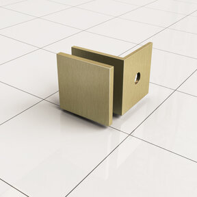 Less glaskoppelingset geborsteld Messing voor profielloze inloopdouche 2 stuks - 20.6165