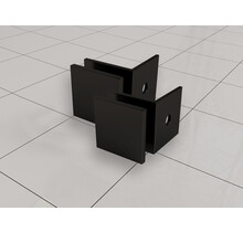 Less glaskoppelingset Mat Zwart voor profielloze inloopdouche 2 stuks - 20.6162
