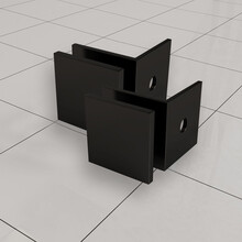 Less glaskoppelingset Mat Zwart voor profielloze inloopdouche 2 stuks - 20.6162