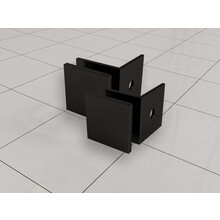 Less glaskoppelingset Mat Zwart voor profielloze inloopdouche 2 stuks - 20.6162