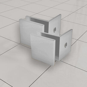 Less glaskoppelingset Chroom voor profielloze inloopdouche 2 stuks - 20.6160