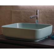 Waskom Minerva Mat Fjord Groen 50x39x13cm vierkant keramiek incl. bijpassend click-waste