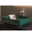 Waskom Minerva Mat Jade Groen 50x39x13cm vierkant keramiek incl. bijpassend click-waste