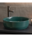 SANI-SUPPLY Waskom Mat Jade Groen rond 39x12cm keramiek incl. bijpassend click-waste