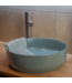 SANI-SUPPLY Waskom Minerva Mat Fjord Groen rond 39x12cm keramiek incl bijpassend click waste