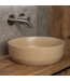 Waskom Minerva Mat Zand Beige rond 39x12cm keramiek incl bijpassend click waste
