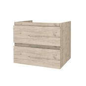 Wastafelonderkast 60cm Sally Licht Hout - Softclose lades - Excl. wastafel