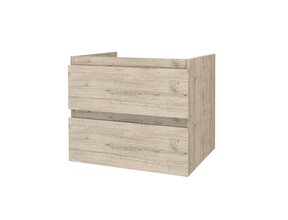 Wastafelonderkast 60cm Sally Licht Hout - Softclose lades - Excl. wastafel