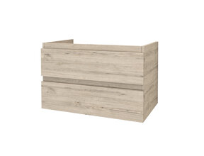 Wastafelonderkast 80cm Sally Licht Hout - Softclose lades - Excl. wastafel