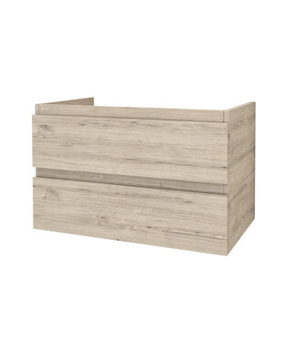 CREAVIT Wastafelonderkast 80cm Sally Licht Hout - Softclose lades - Excl. wastafel