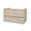 CREAVIT Wastafelonderkast 80cm Sally Licht Hout - Softclose lades - Excl. wastafel