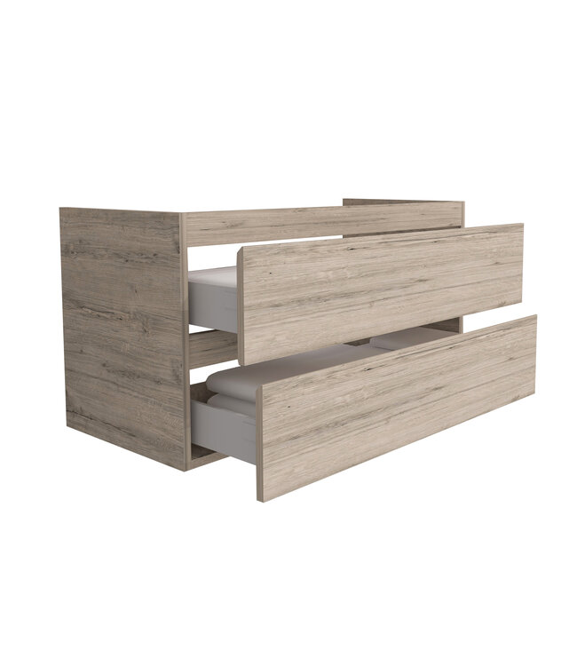 Wastafelonderkast 100cm Sally Licht Hout - Softclose lades - Excl. wastafel