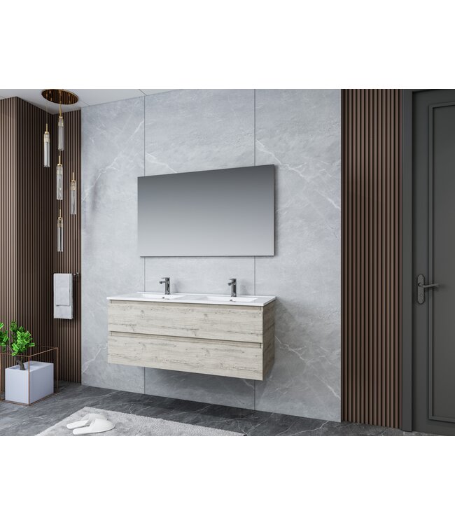 Wastafelonderkast 120cm Sally Licht Hout - Softclose lades - Excl. wastafel