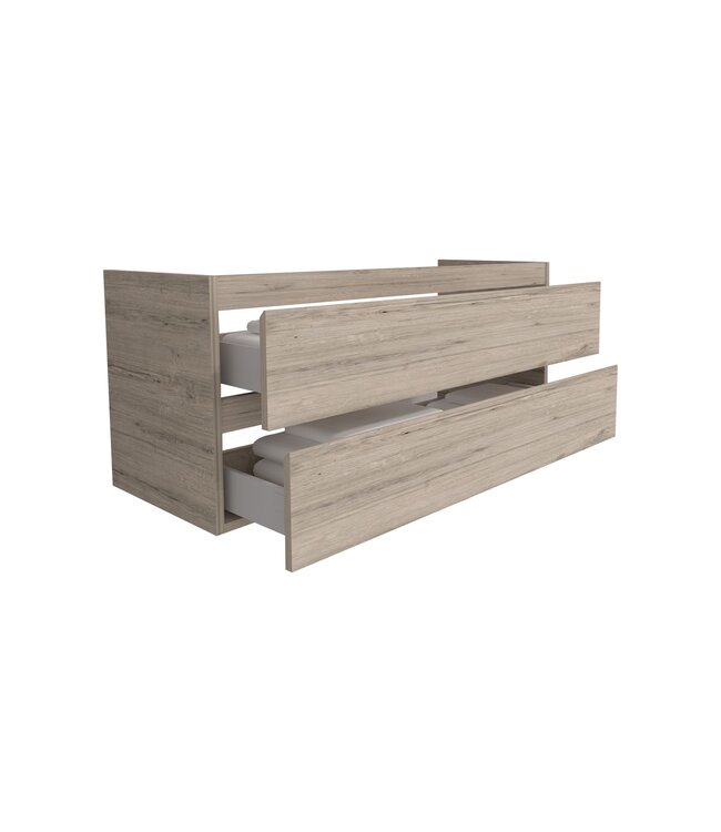 Wastafelonderkast 120cm Sally Licht Hout - Softclose lades - Excl. wastafel