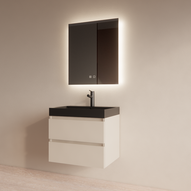 Wastafelmeubel Gliss Milan Jasmijn 60cm met wastafel