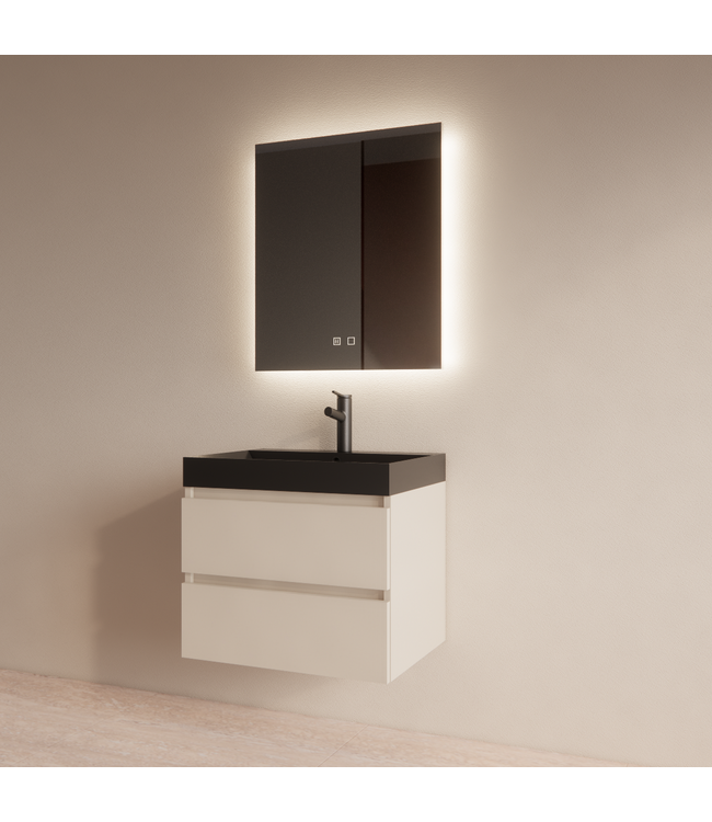 Wastafelmeubel Gliss Milan Jasmijn 60cm met wastafel