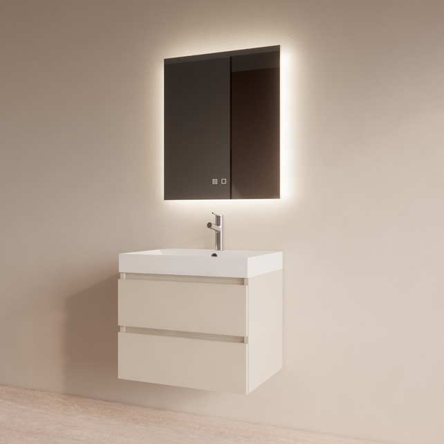 Wastafelmeubel Gliss Milan Jasmijn 60cm met wastafel