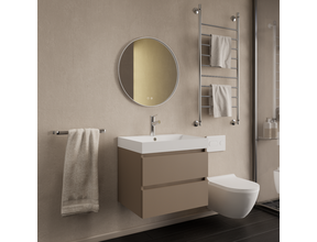 Wastafelmeubel Gliss Milan Latte Kasjmier 60cm met wastafel