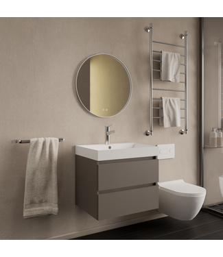 GLISS DESIGN Wastafelmeubel Gliss Milan Kobalt Grijs 60cm met wastafel