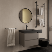 Wastafelmeubel Gliss Milan Kobalt Grijs 60cm met wastafel