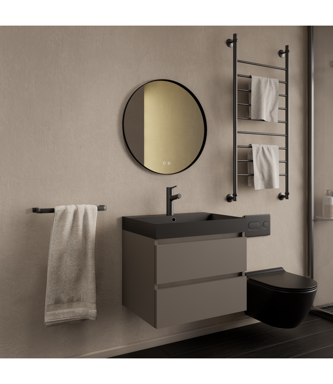 Wastafelmeubel Gliss Milan Kobalt Grijs 60cm met wastafel