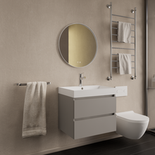 Wastafelmeubel Gliss Milan Lei Grijs 60cm met wastafel