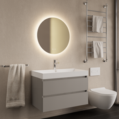 Wastafelmeubel Gliss Milan Lei Grijs 80cm met wastafel