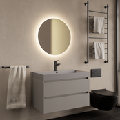 Wastafelmeubel Gliss Milan Lei Grijs 80cm met wastafel