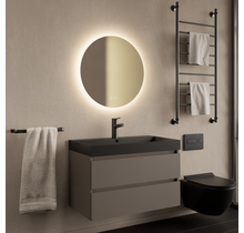 Wastafelmeubel Gliss Milan Kobalt Grijs 80cm met wastafel