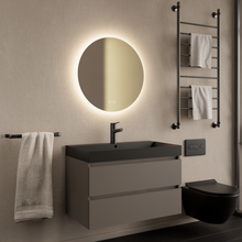 Wastafelmeubel Gliss Milan Kobalt Grijs 80cm met wastafel