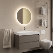 Wastafelmeubel Gliss Milan Kobalt Grijs 80cm met wastafel