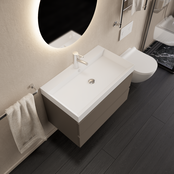 Wastafelmeubel Gliss Milan Kobalt Grijs 80cm met wastafel