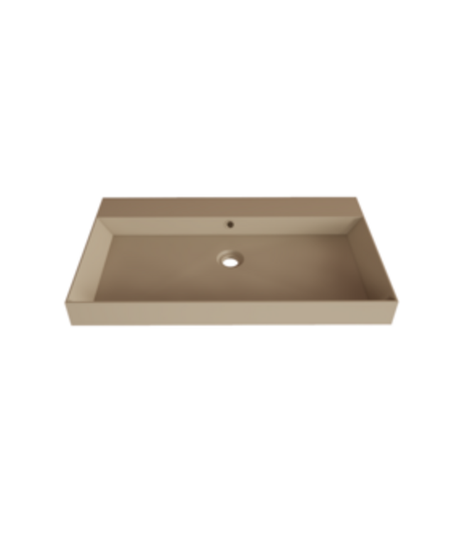 Wastafelmeubel Gliss Milan Latte Kasjmier 80cm met wastafel