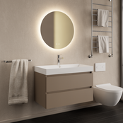 Wastafelmeubel Gliss Milan Latte Kasjmier 80cm met wastafel